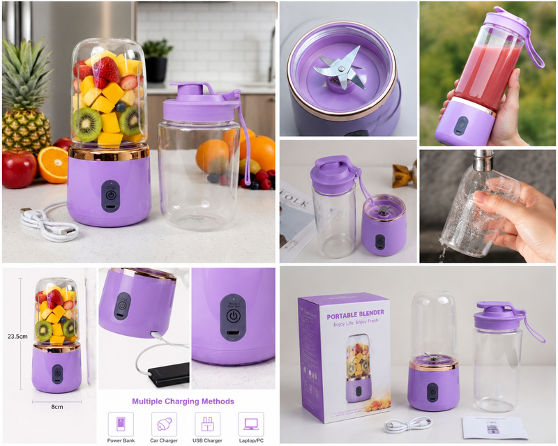 Portable USB Blender Bottle – Smoothies Anywhere 🥤⚡
